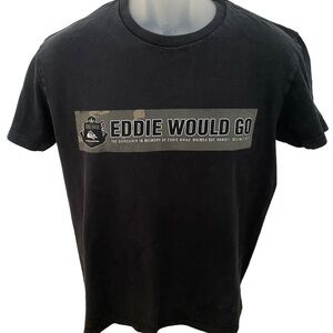 Eddie Aikau Quiksilver Surf Competition 2016-2017 Waimea Bay Shirt Black Medium